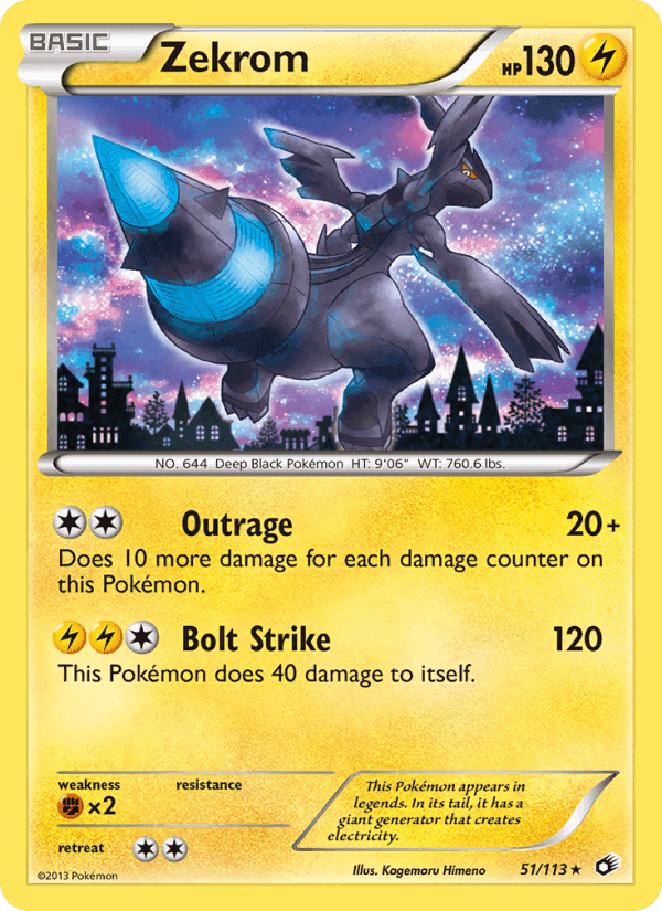 Zekrom, carta 51 di Legendary Treasures