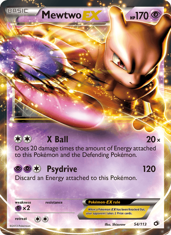 Mewtwo-EX, carte 54 de Legendary Treasures