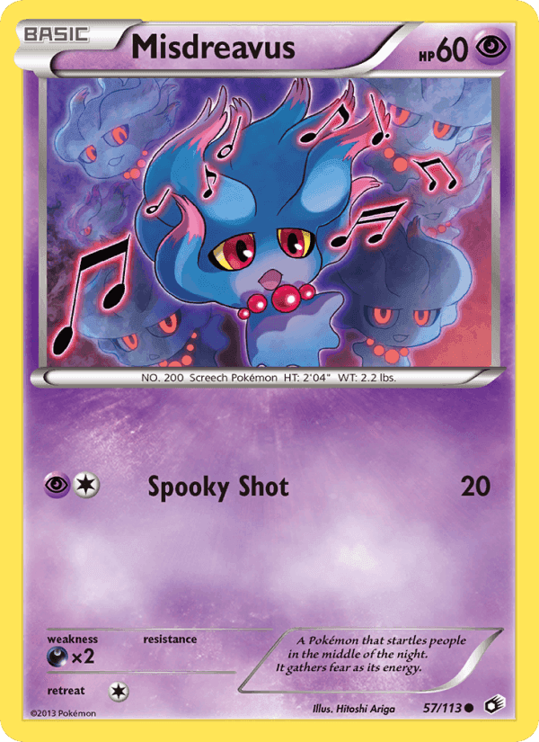 Misdreavus, carta 57 di Legendary Treasures