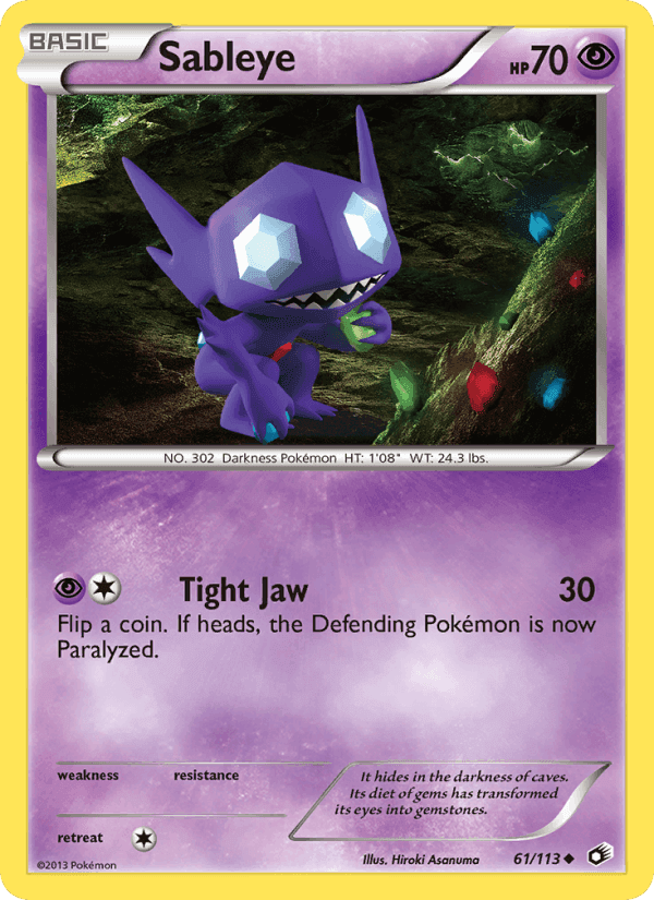 Sableye, carta 61 di Legendary Treasures