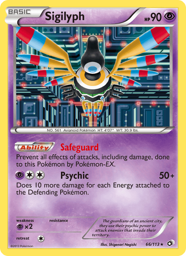 Sigilyph, carte 66 de Legendary Treasures