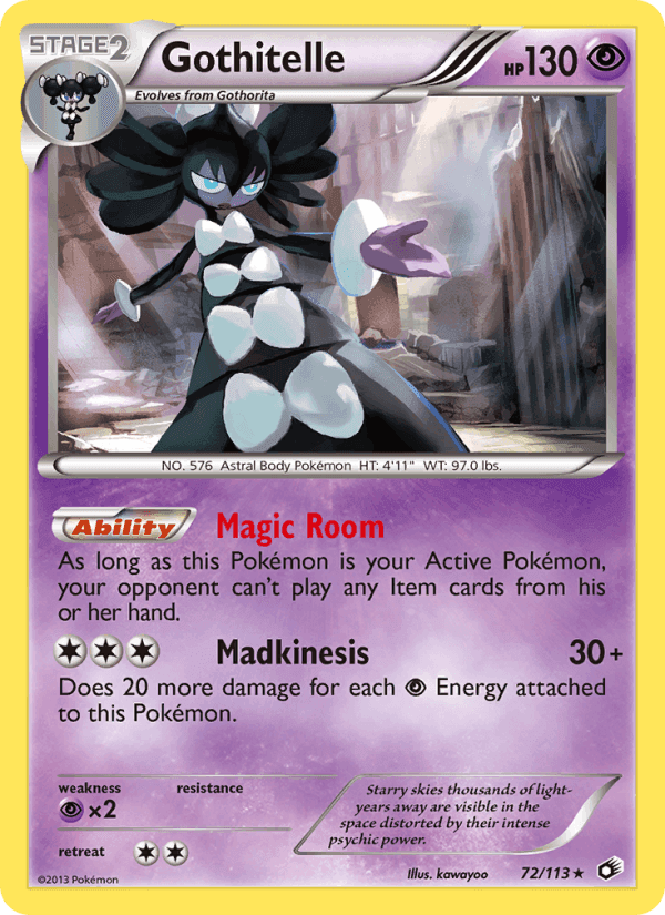 Gothitelle, card 72 from Legendary Treasures