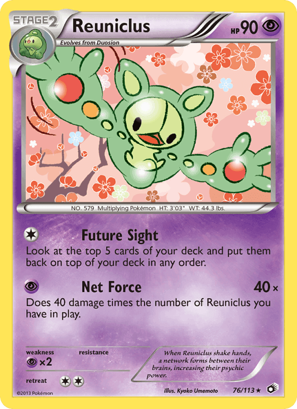 Reuniclus, card 76 from Legendary Treasures