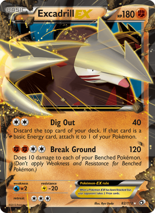 Excadrill-EX, card 82 from Legendary Treasures