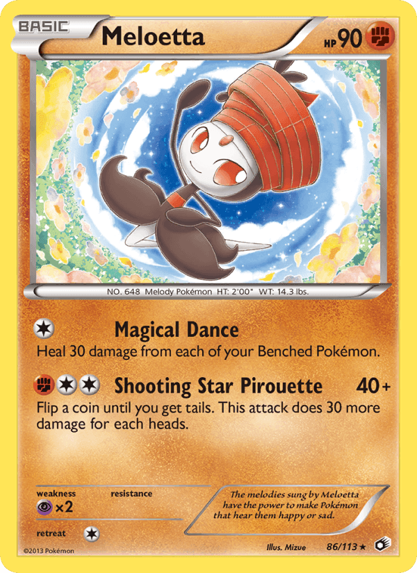 Meloetta, carta 86 di Legendary Treasures