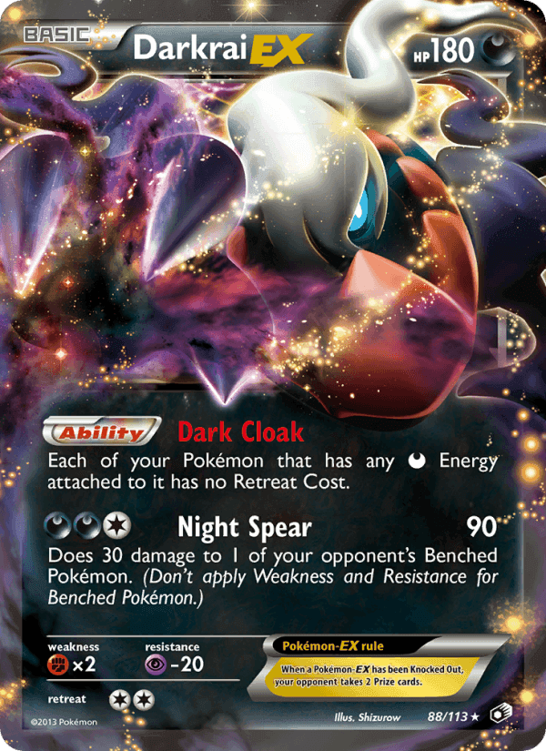 Darkrai-EX, carte 88 de Legendary Treasures