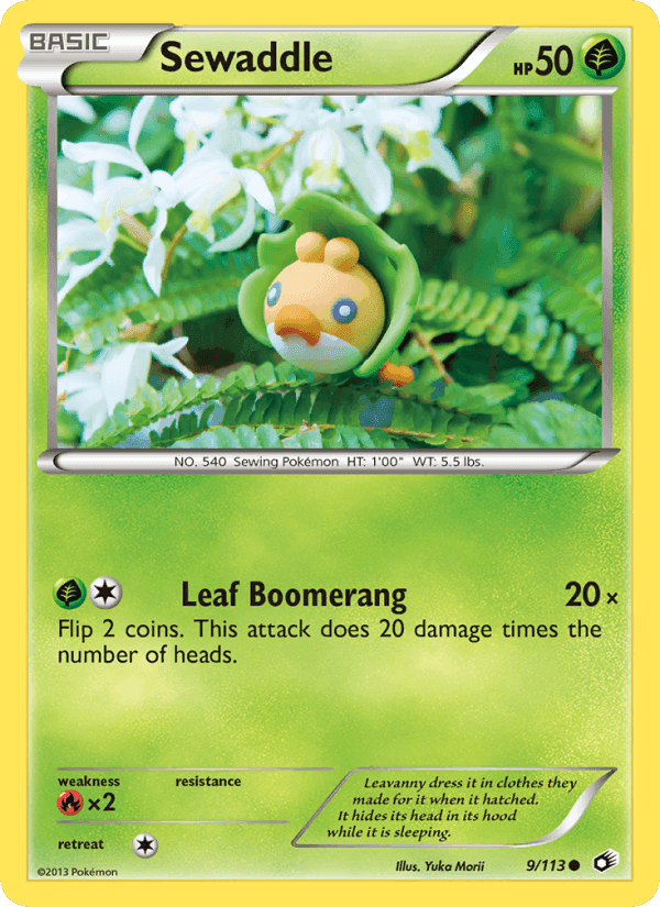 Sewaddle, carta 9 di Legendary Treasures