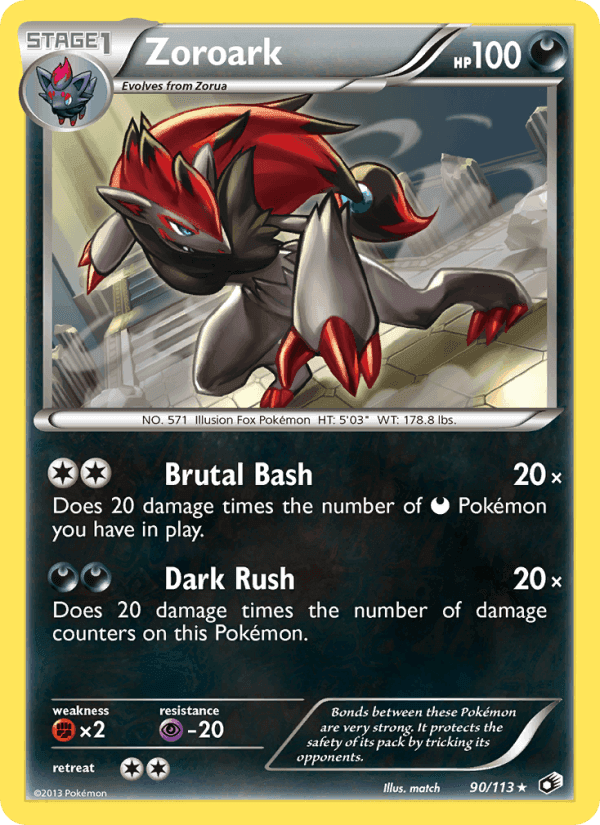 Zoroark, carta 90 di Legendary Treasures