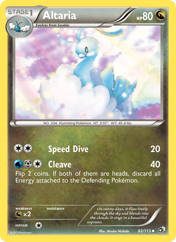 Altaria, card 92 from Legendary Treasures