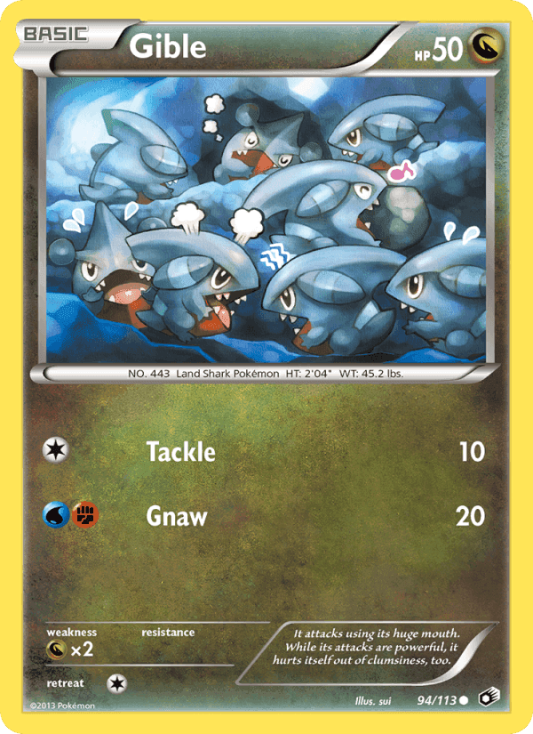 Gible, card 94 from Legendary Treasures