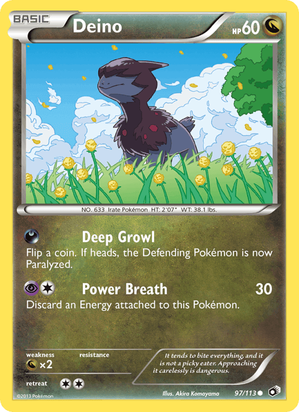 Deino, card 97 from Legendary Treasures