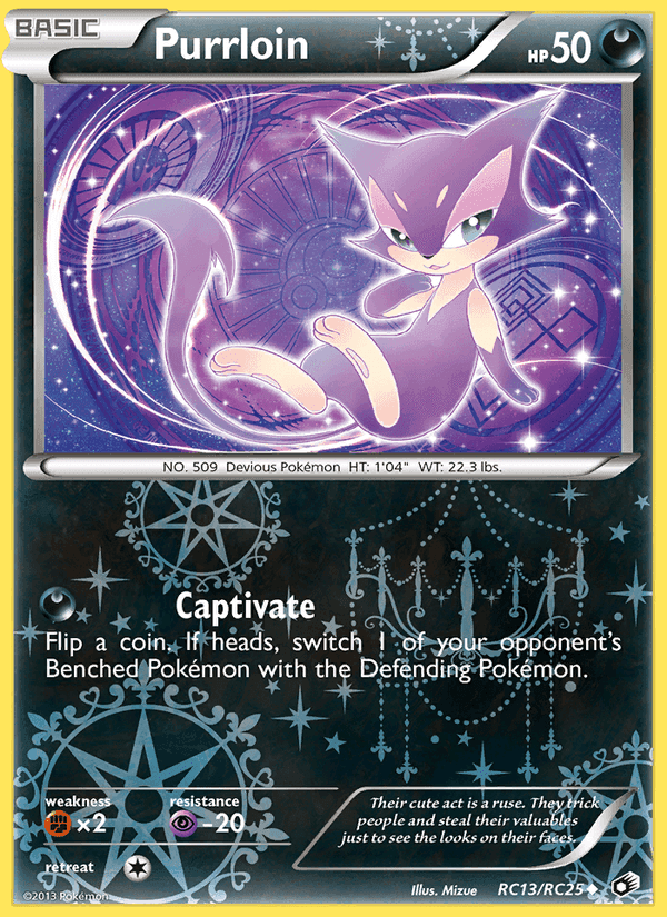 Purrloin, carta RC13 di Legendary Treasures