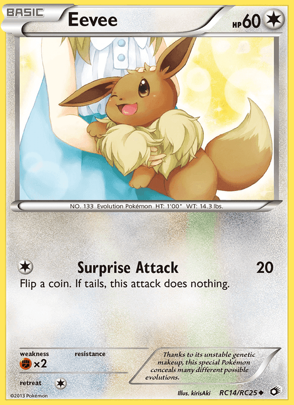 Eevee, carte RC14 de Legendary Treasures