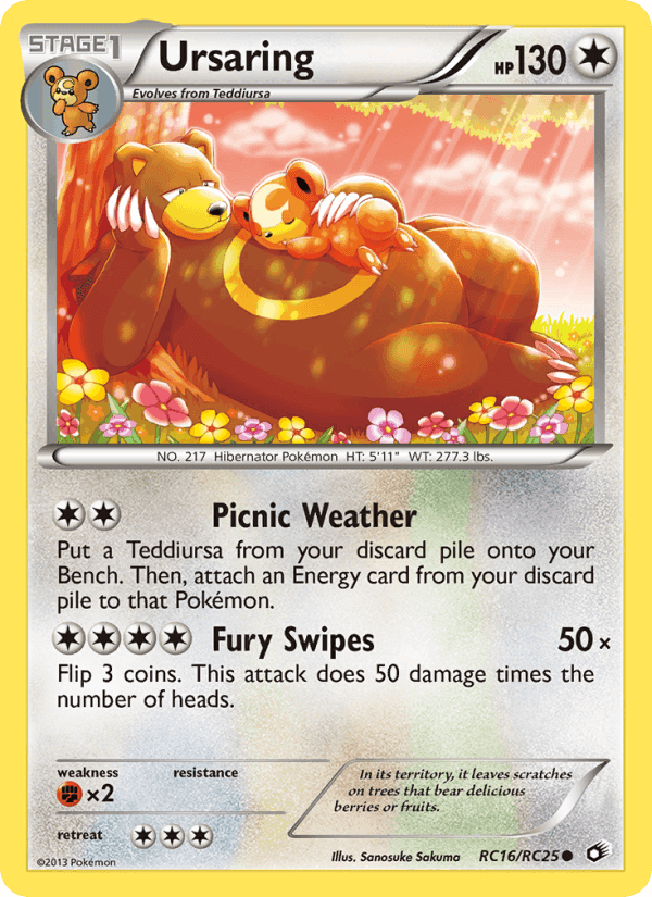 Ursaring, card RC16 from Legendary Treasures