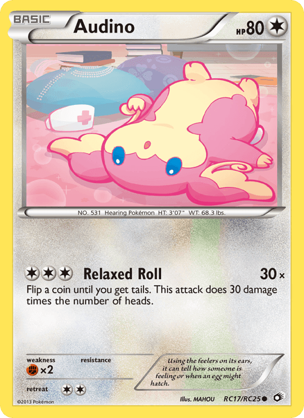 Audino, card RC17 from Legendary Treasures