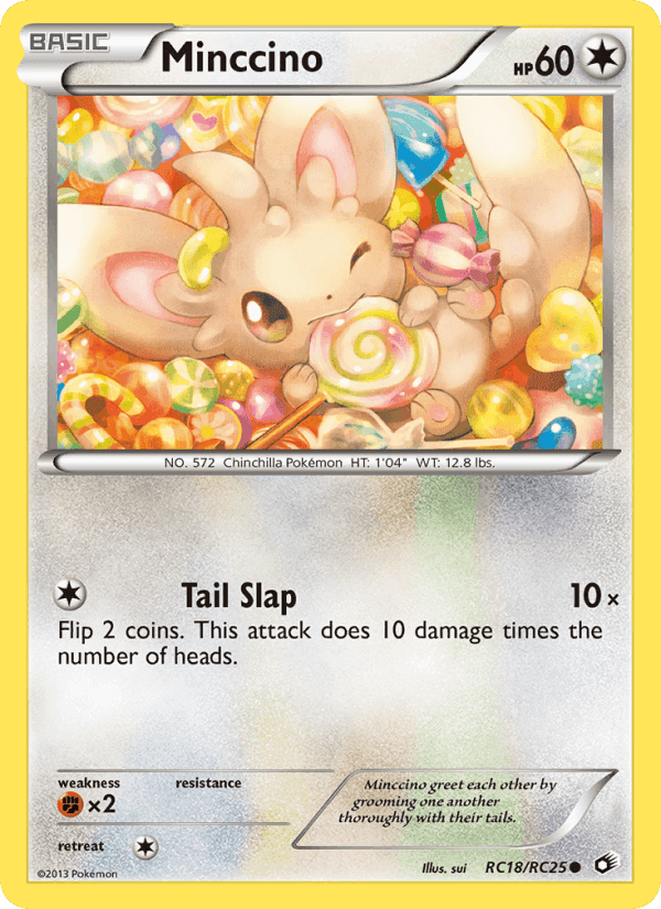 Minccino, card RC18 from Legendary Treasures
