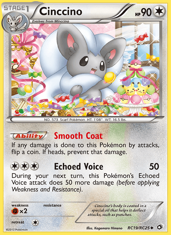 Cinccino, card RC19 from Legendary Treasures