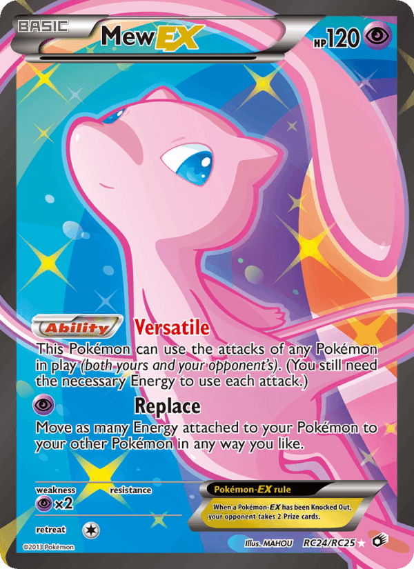 Mew-EX, carta RC24 de Legendary Treasures