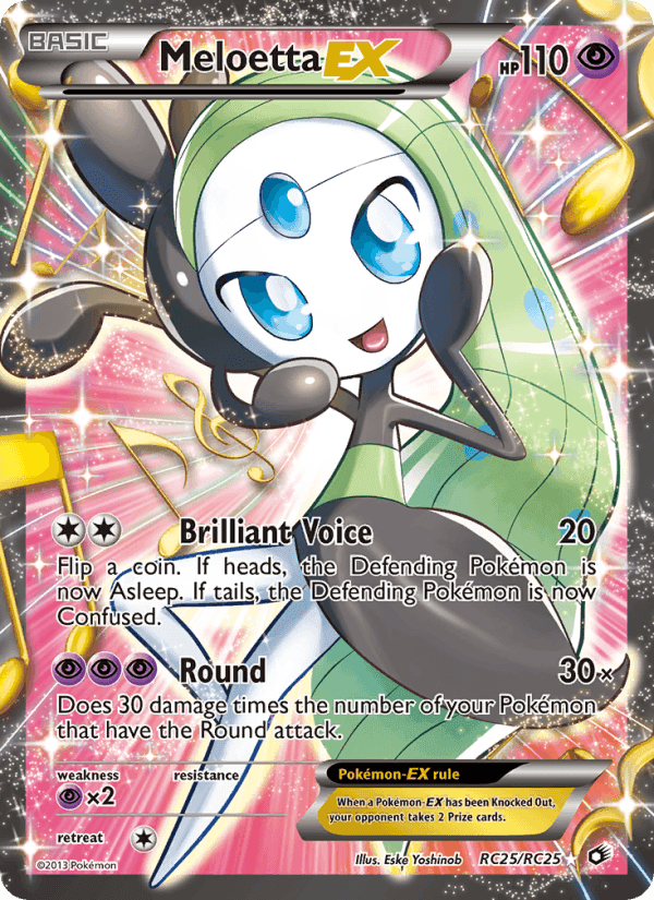 Meloetta-EX, carta RC25 de Legendary Treasures