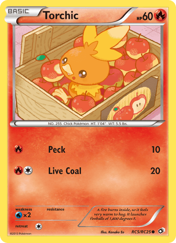 Torchic, carta RC5 di Legendary Treasures