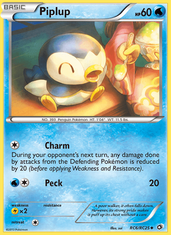Piplup, card RC6 from Legendary Treasures