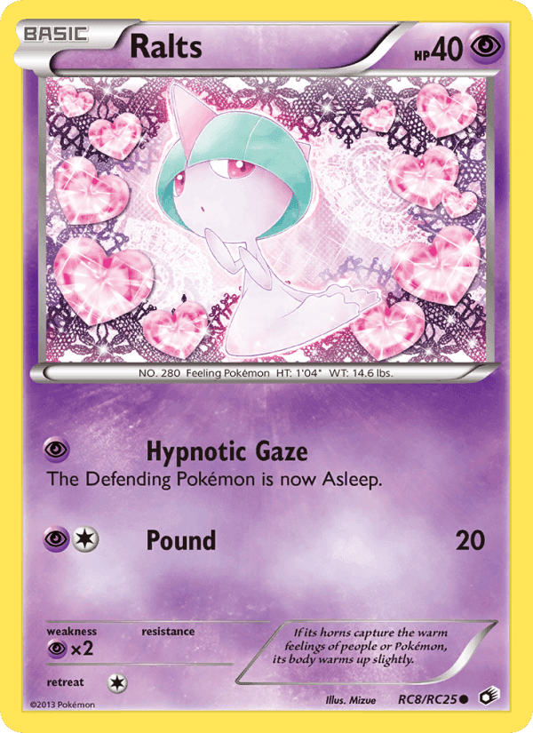 Ralts, carte RC8 de Legendary Treasures