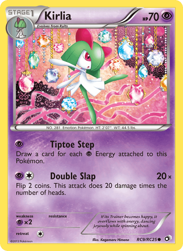 Kirlia, card RC9 from Legendary Treasures