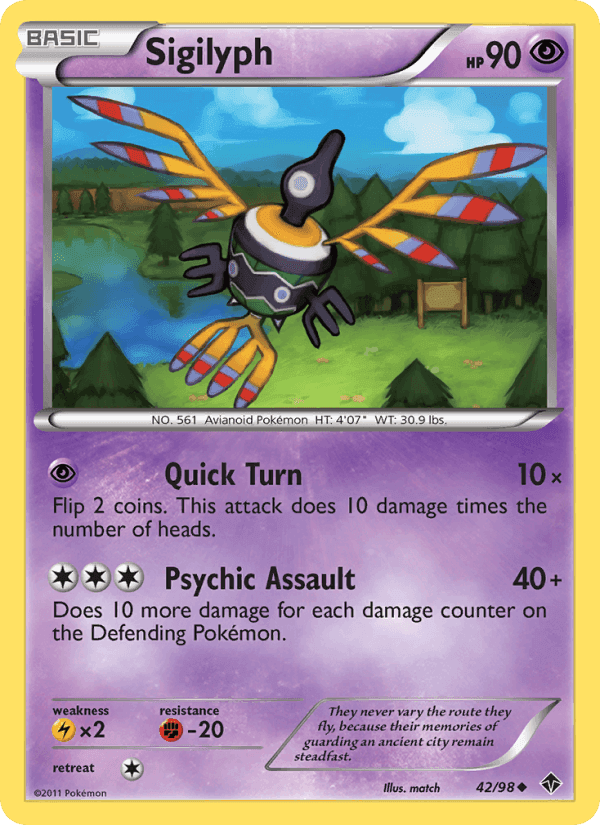 Sigilyph, card 42 from Emerging Powers
