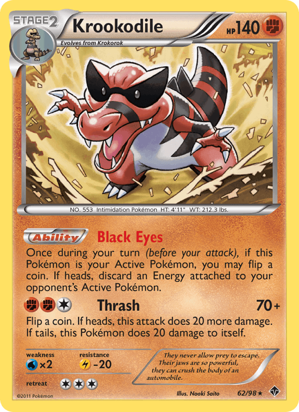 Krookodile, card 62 from Emerging Powers