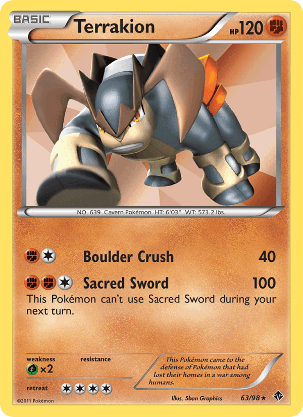 Terrakion, card 63 from Emerging Powers