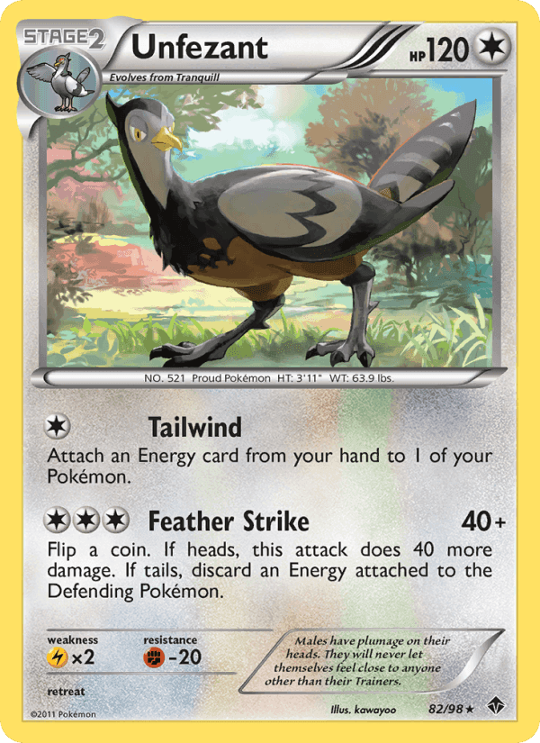 Unfezant, card 82 from Emerging Powers