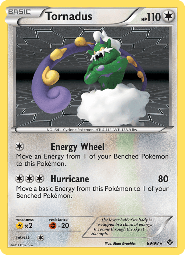 Tornadus, card 89 from Emerging Powers