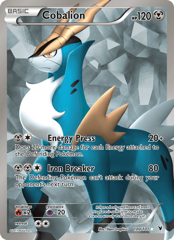 Cobalion, card 100 from Noble Victories