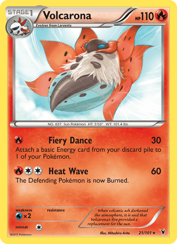 Volcarona, carta 21 di Noble Victories