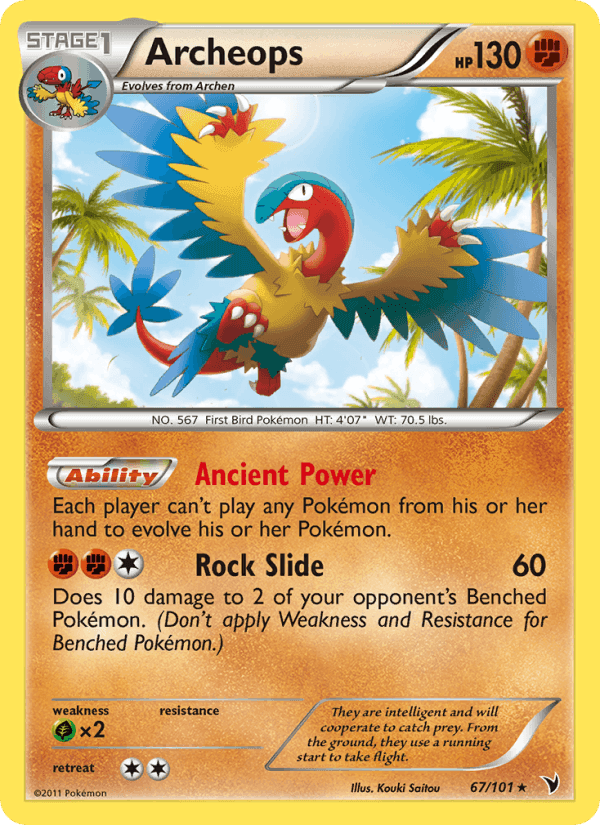 Archeops, card 67 from Noble Victories