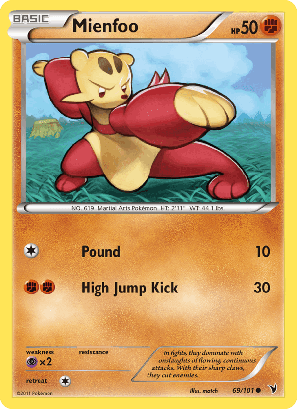 Mienfoo, card 69 from Noble Victories