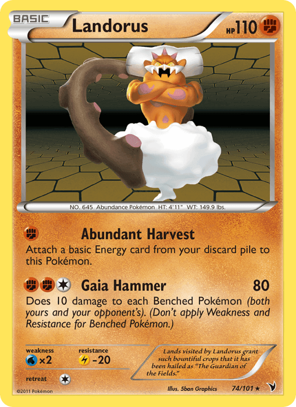 Landorus, card 74 from Noble Victories