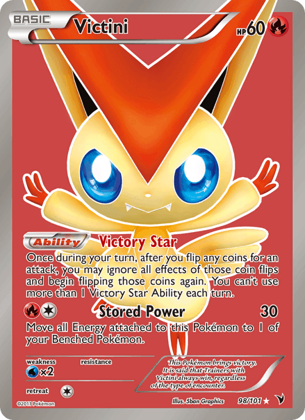 Victini, card 98 from Noble Victories