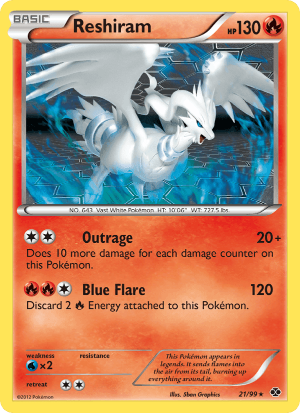 Reshiram, carta 21 di Next Destinies