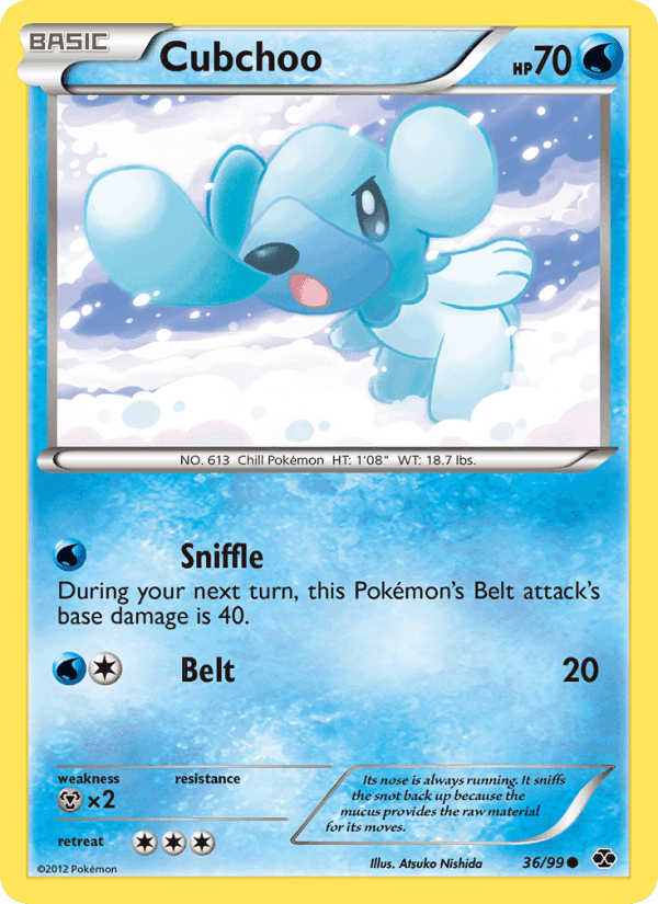 Cubchoo, carta 36 di Next Destinies
