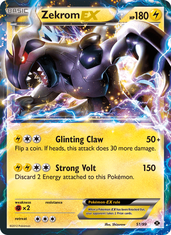 Zekrom-EX, card 51 from Next Destinies