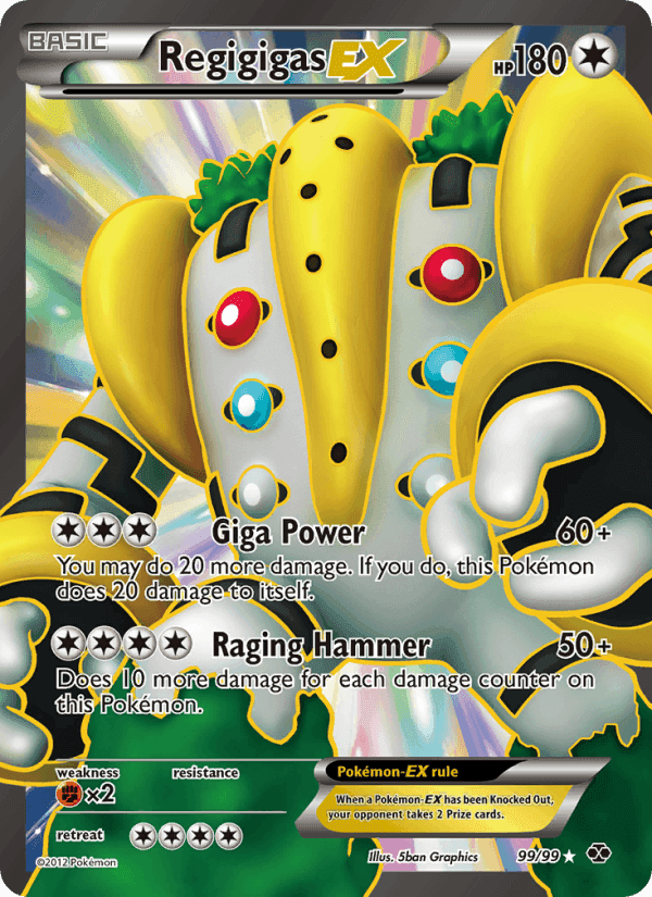 Regigigas-EX, card 99 from Next Destinies