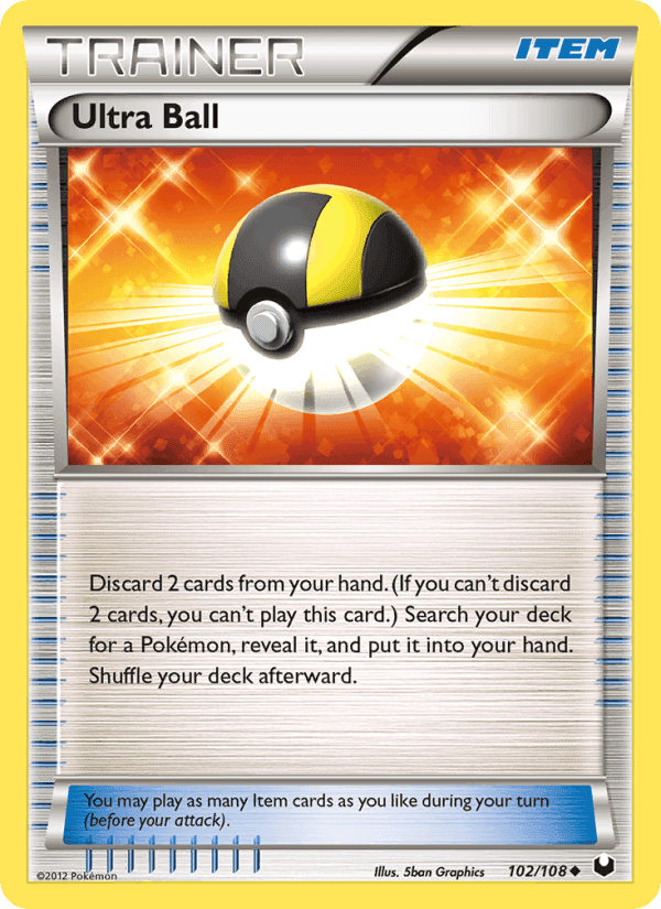 Ultra Ball, card 102 from Dark Explorers