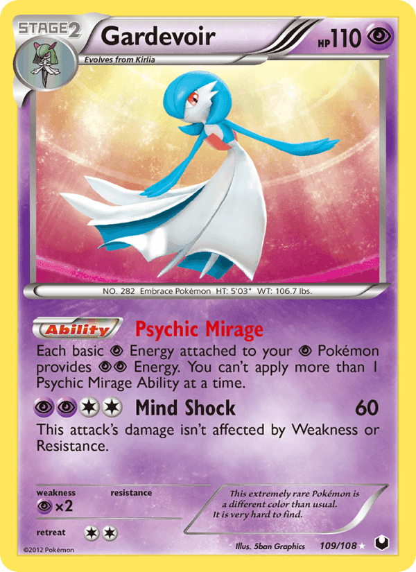 Gardevoir, card 109 from Dark Explorers