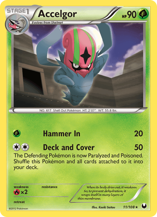 Accelgor, card 11 from Dark Explorers