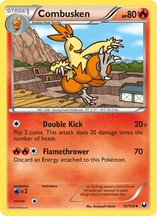 Combusken, carte 16 de Dark Explorers