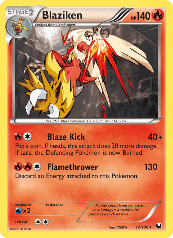 Blaziken, carte 17 de Dark Explorers