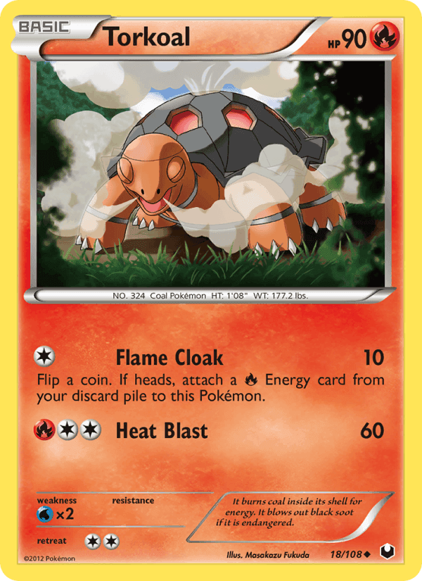 Torkoal, card 18 from Dark Explorers