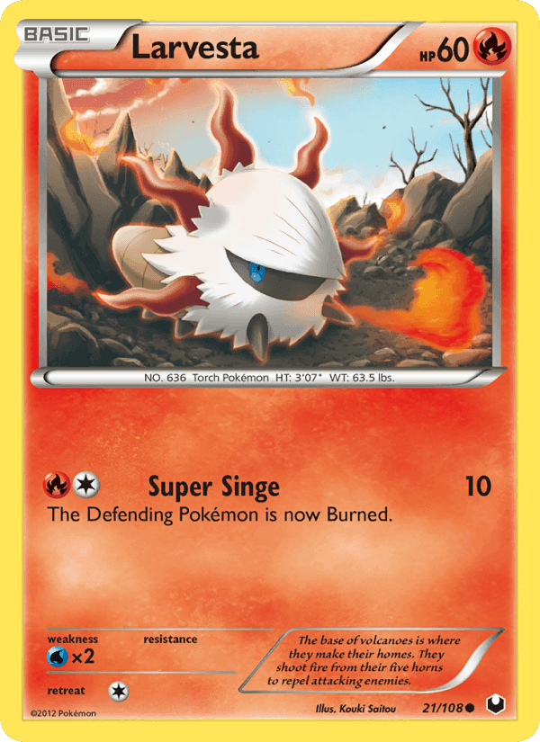 Larvesta, carte 21 de Dark Explorers