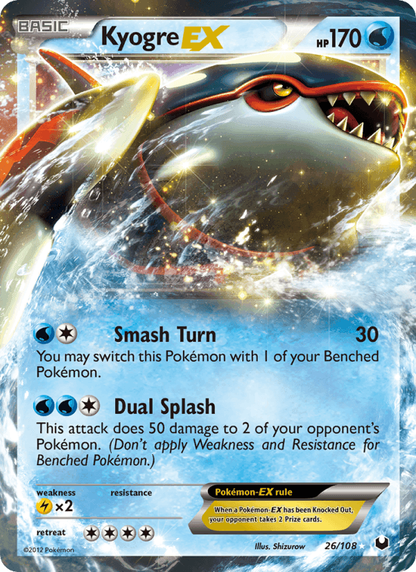 Kyogre-EX, carte 26 de Dark Explorers